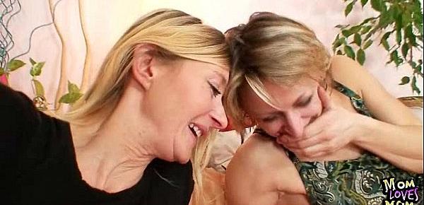  Two mature amateur milfs lesbian first time video